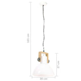 Hanglamp industrieel rond 25 W E27 30 cm wit - AllerleiShop