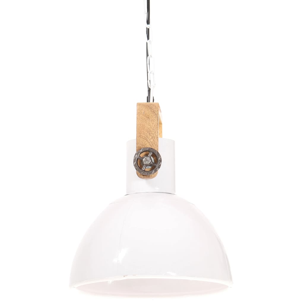 Hanglamp industrieel rond 25 W E27 30 cm wit - AllerleiShop