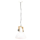 Hanglamp industrieel rond 25 W E27 30 cm wit - AllerleiShop