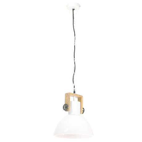 Hanglamp industrieel rond 25 W E27 30 cm wit - AllerleiShop