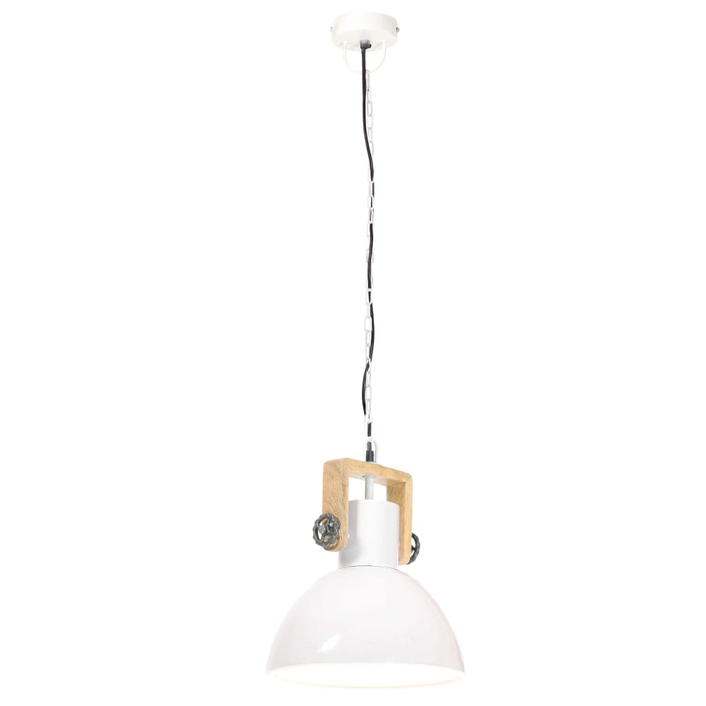 Hanglamp industrieel rond 25 W E27 30 cm wit - AllerleiShop