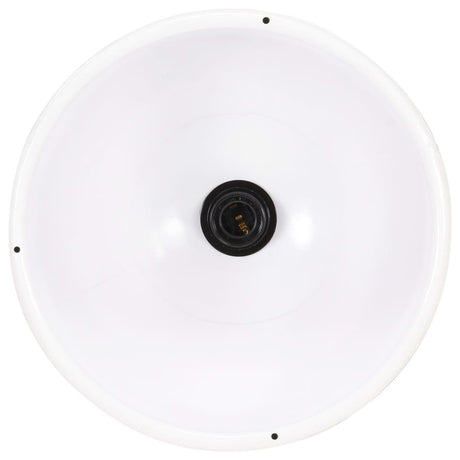 Hanglamp industrieel rond 25 W E27 30 cm wit - AllerleiShop