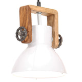 Hanglamp industrieel rond 25 W E27 19 cm wit