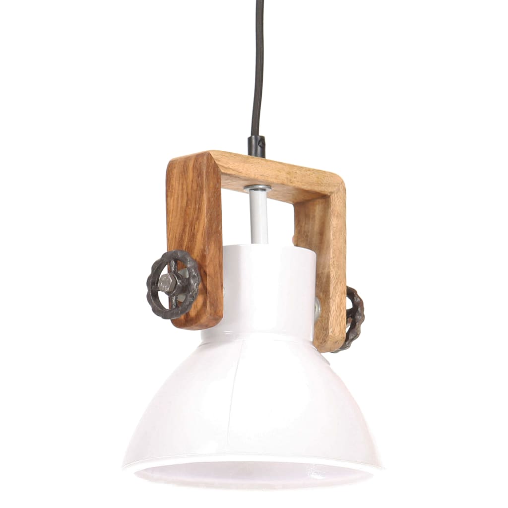 Hanglamp industrieel rond 25 W E27 19 cm wit