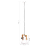 Hanglamp industrieel rond 25 W E27 19 cm wit