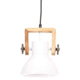 Hanglamp industrieel rond 25 W E27 19 cm wit