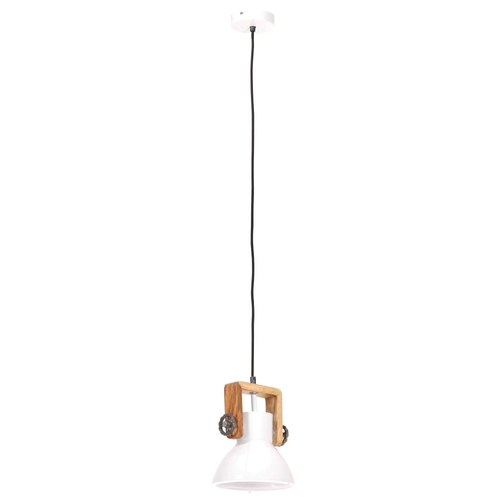 Hanglamp industrieel rond 25 W E27 19 cm wit