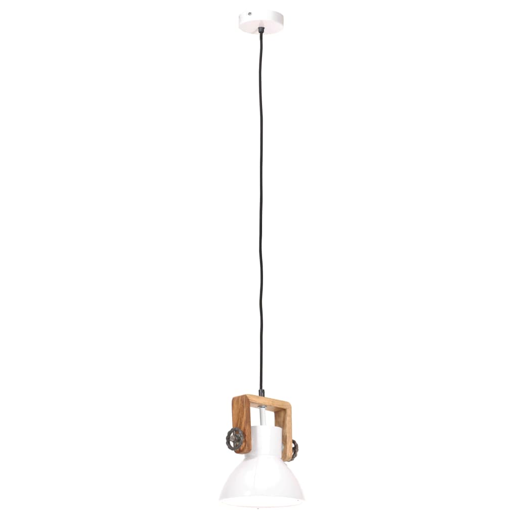 Hanglamp industrieel rond 25 W E27 19 cm wit