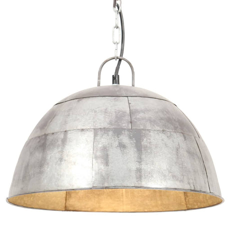 Hanglamp industrieel vintage rond 25 W E27 41 cm zilverkleurig - AllerleiShop