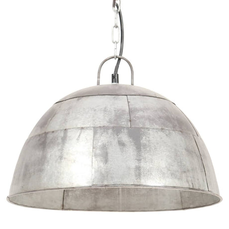 Hanglamp industrieel vintage rond 25 W E27 41 cm zilverkleurig - AllerleiShop