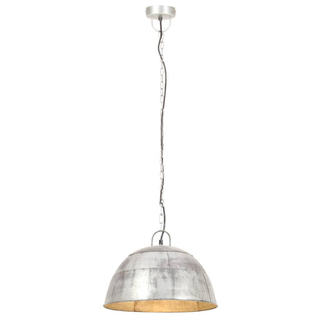 Hanglamp industrieel vintage rond 25 W E27 41 cm zilverkleurig - AllerleiShop