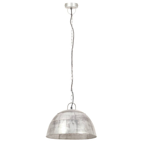 Hanglamp industrieel vintage rond 25 W E27 41 cm zilverkleurig - AllerleiShop