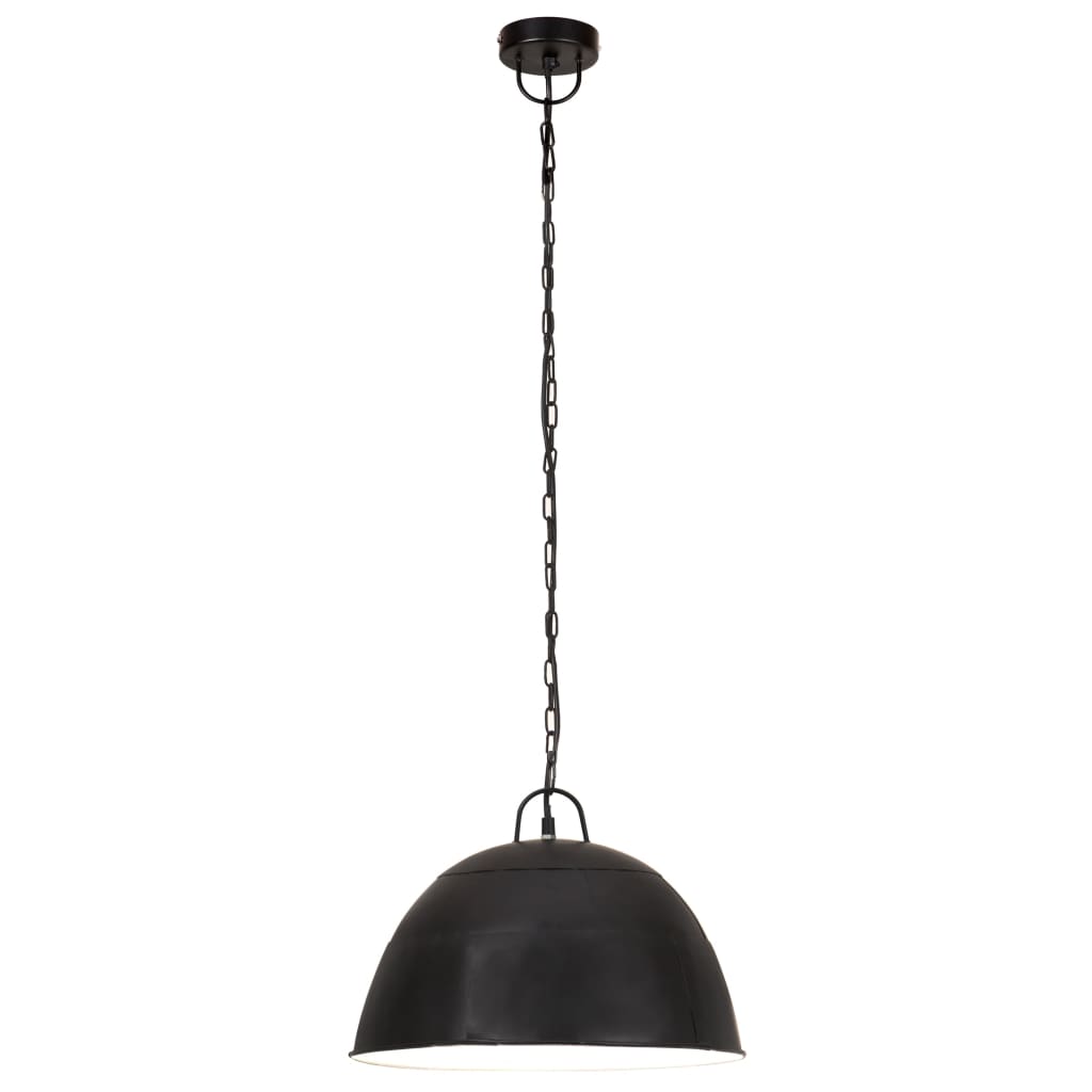 Hanglamp industrieel vintage rond 25 W E27 41 cm zwart