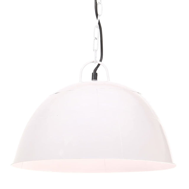 Hanglamp industrieel vintage rond 25 W E27 41 cm wit - AllerleiShop