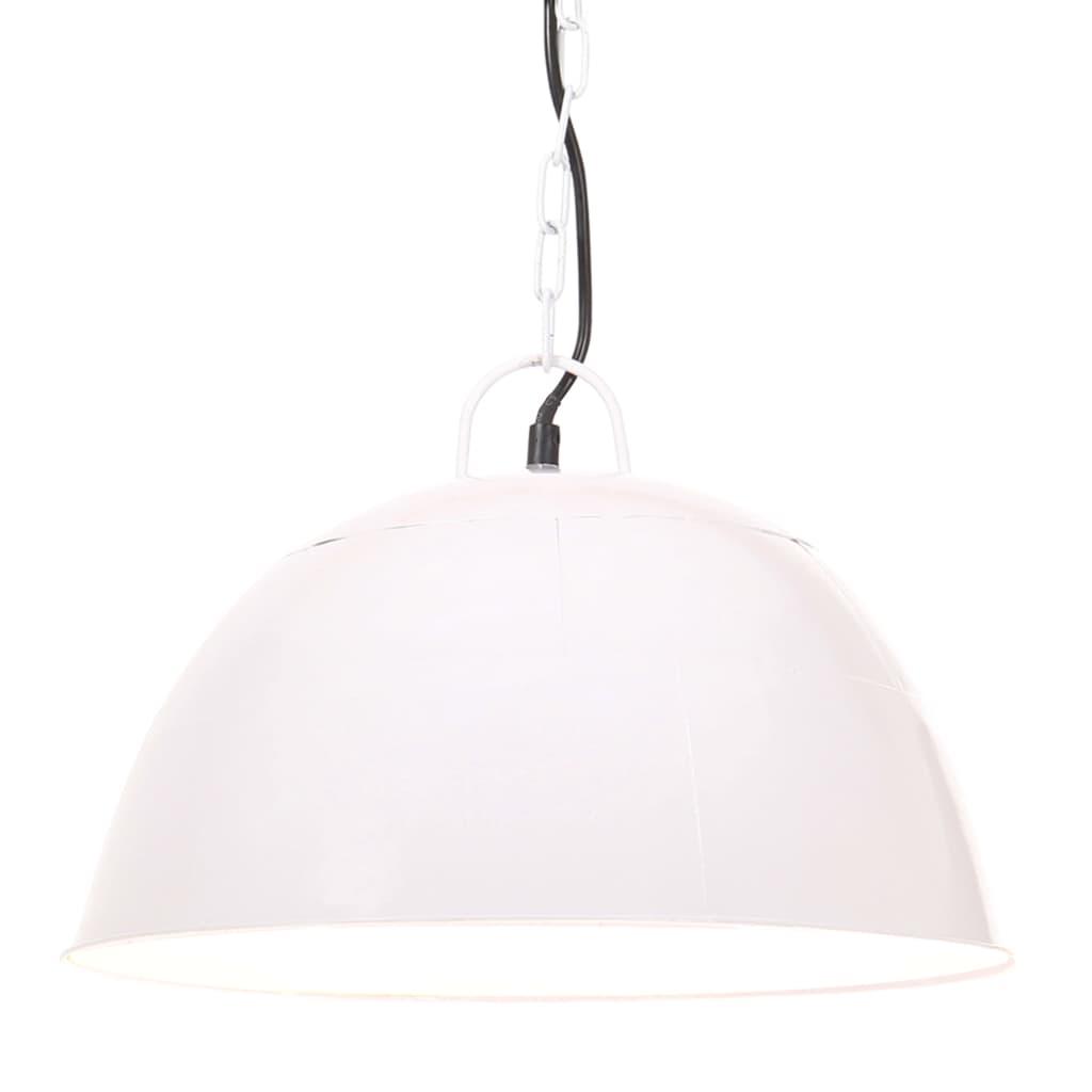 Hanglamp industrieel vintage rond 25 W E27 41 cm wit - AllerleiShop