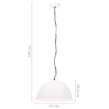 Hanglamp industrieel vintage rond 25 W E27 41 cm wit - AllerleiShop