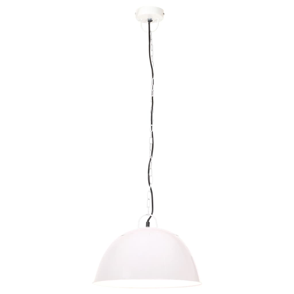 Hanglamp industrieel vintage rond 25 W E27 41 cm wit - AllerleiShop