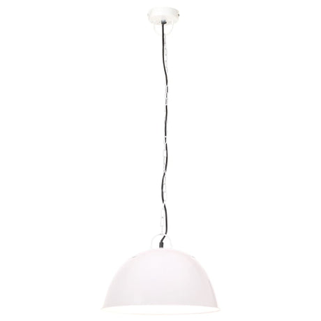 Hanglamp industrieel vintage rond 25 W E27 41 cm wit - AllerleiShop