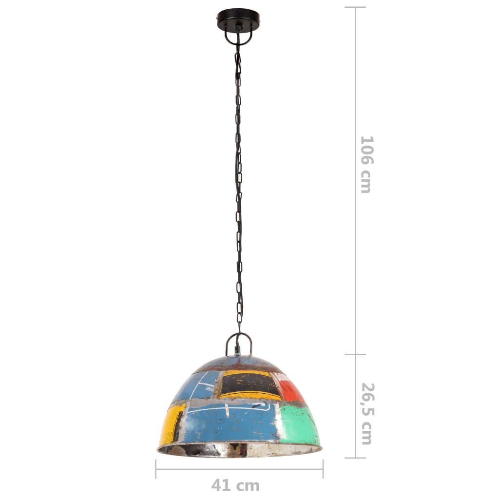 Hanglamp industrieel vintage rond 25 W E27 41 cm meerkleurig