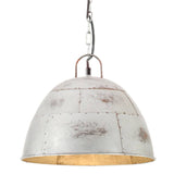 Hanglamp industrieel vintage rond 25 W E27 31 cm zilverkleurig - AllerleiShop