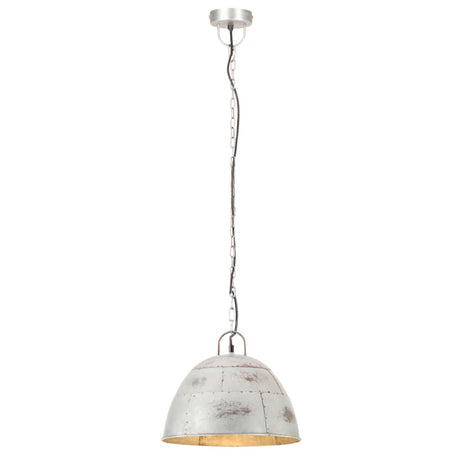 Hanglamp industrieel vintage rond 25 W E27 31 cm zilverkleurig - AllerleiShop