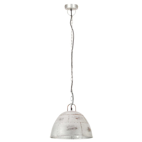 Hanglamp industrieel vintage rond 25 W E27 31 cm zilverkleurig - AllerleiShop