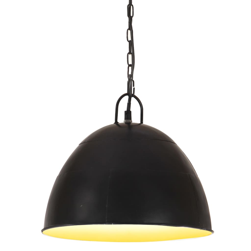 Hanglamp industrieel vintage rond 25 W E27 31 cm zwart - AllerleiShop