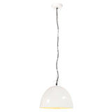 Hanglamp industrieel vintage rond 25 W E27 31 cm wit - AllerleiShop