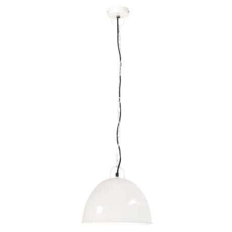 Hanglamp industrieel vintage rond 25 W E27 31 cm wit - AllerleiShop