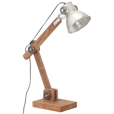 Bureaulamp industrieel rond E27 58x18x90 cm zilverkleurig - AllerleiShop