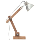 Bureaulamp industrieel rond E27 58x18x90 cm zilverkleurig - AllerleiShop