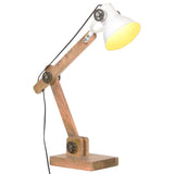 Bureaulamp industrieel rond E27 58x18x90 cm wit - AllerleiShop