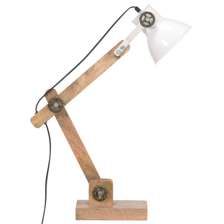 Bureaulamp industrieel rond E27 58x18x90 cm wit - AllerleiShop