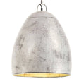 Hanglamp industrieel rond 25 W E27 42 cm zilverkleurig - AllerleiShop