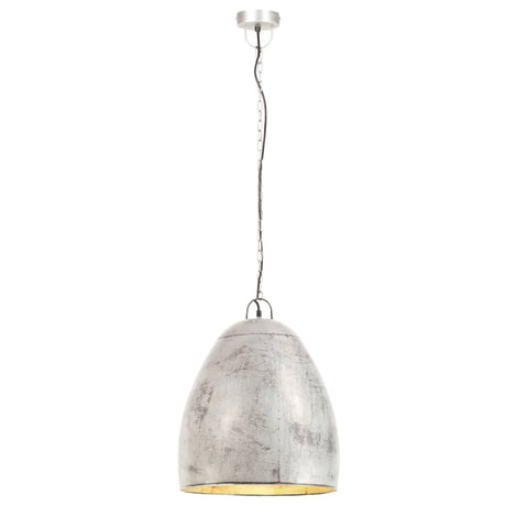 Hanglamp industrieel rond 25 W E27 42 cm zilverkleurig - AllerleiShop