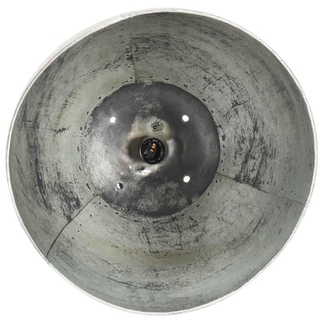 Hanglamp industrieel rond 25 W E27 42 cm zilverkleurig - AllerleiShop