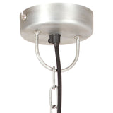 Hanglamp industrieel rond 25 W E27 42 cm zilverkleurig - AllerleiShop