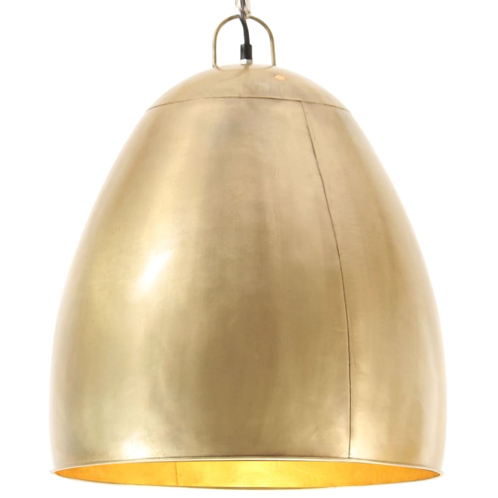 Hanglamp industrieel rond 25 W E27 42 cm messingkleurig - AllerleiShop