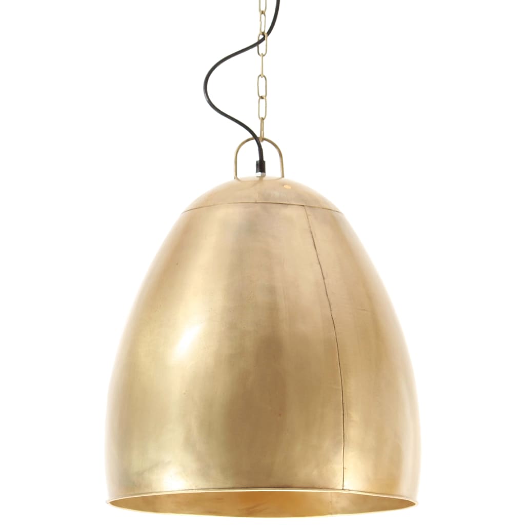 Hanglamp industrieel rond 25 W E27 42 cm messingkleurig - AllerleiShop