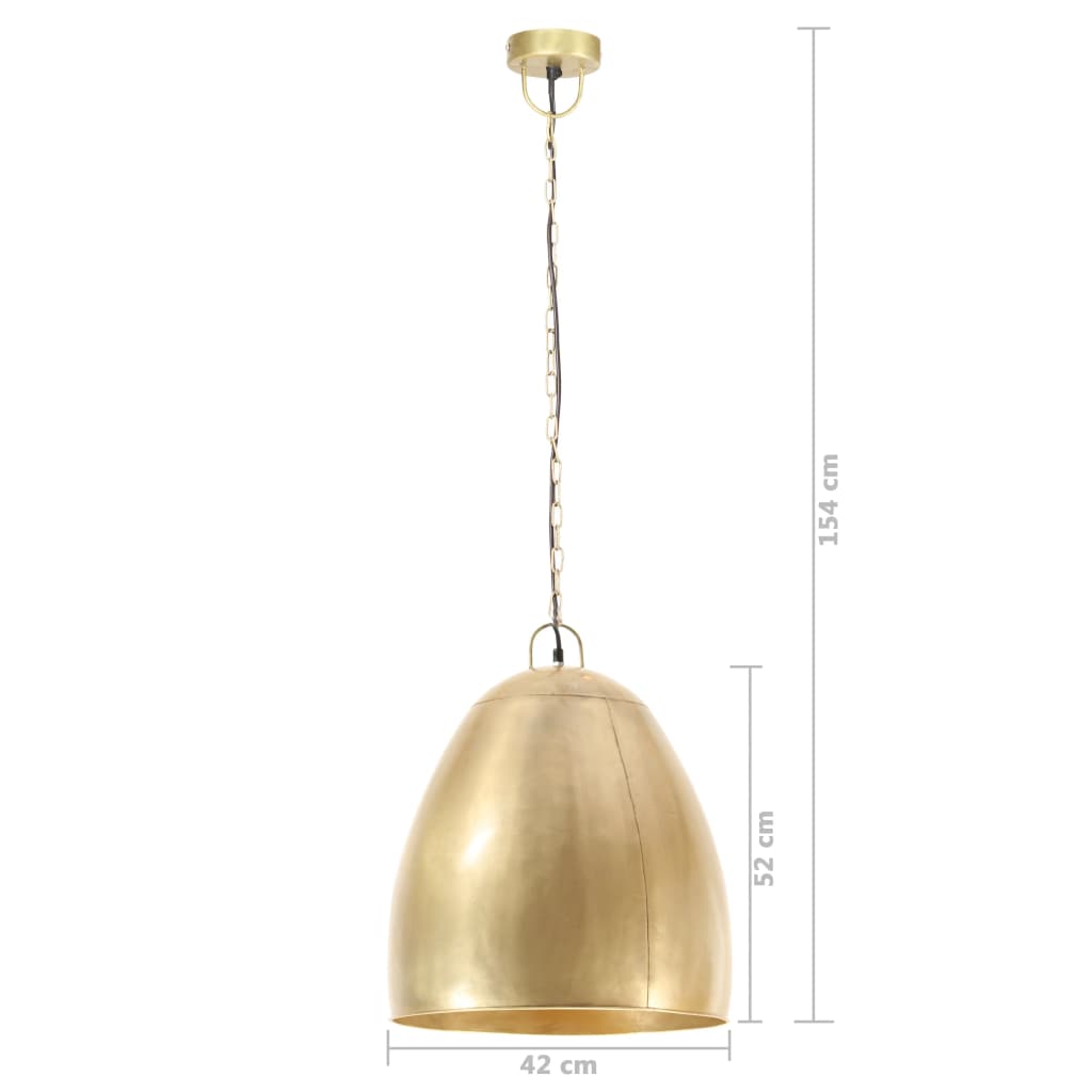 Hanglamp industrieel rond 25 W E27 42 cm messingkleurig - AllerleiShop