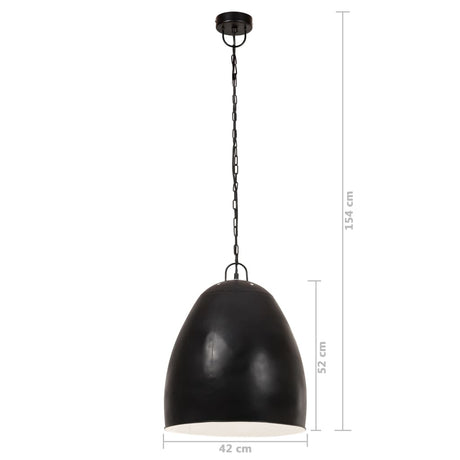 Hanglamp industrieel rond 25 W E27 42 cm zwart - AllerleiShop