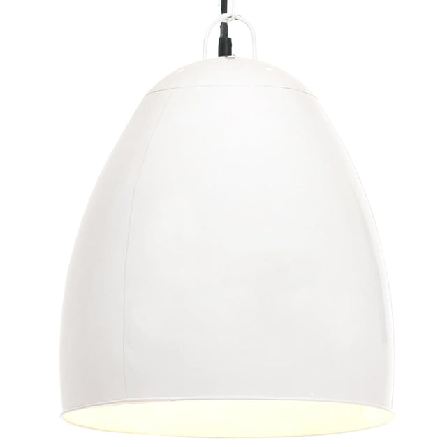 Hanglamp industrieel rond 25 W E27 42 cm wit - AllerleiShop