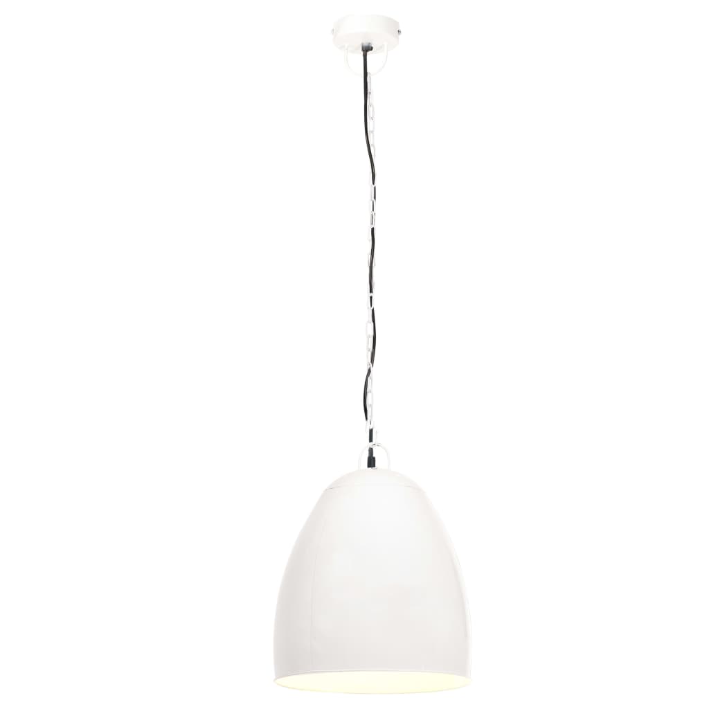 Hanglamp industrieel rond 25 W E27 42 cm wit - AllerleiShop