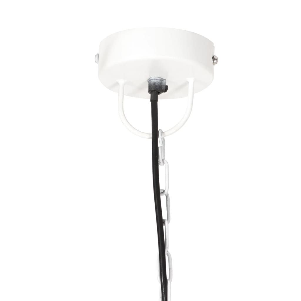 Hanglamp industrieel rond 25 W E27 42 cm wit - AllerleiShop