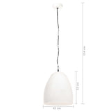 Hanglamp industrieel rond 25 W E27 42 cm wit - AllerleiShop