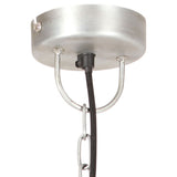 Hanglamp industrieel rond 25 W E27 32 cm zilverkleurig - AllerleiShop