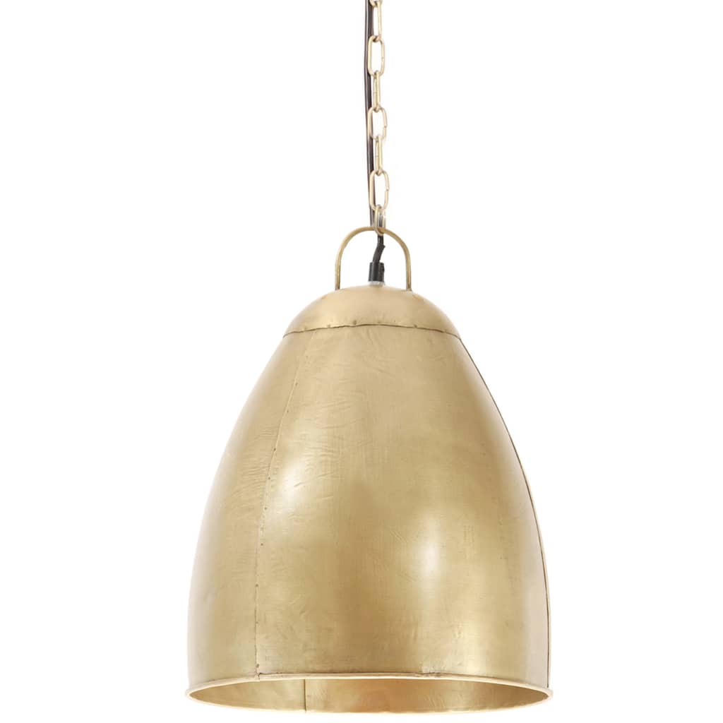 Hanglamp industrieel rond 25 W E27 32 cm messingkleurig - AllerleiShop