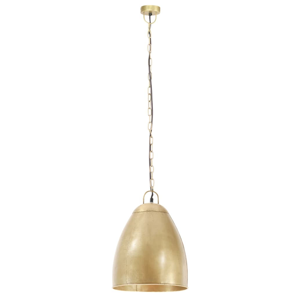 Hanglamp industrieel rond 25 W E27 32 cm messingkleurig - AllerleiShop