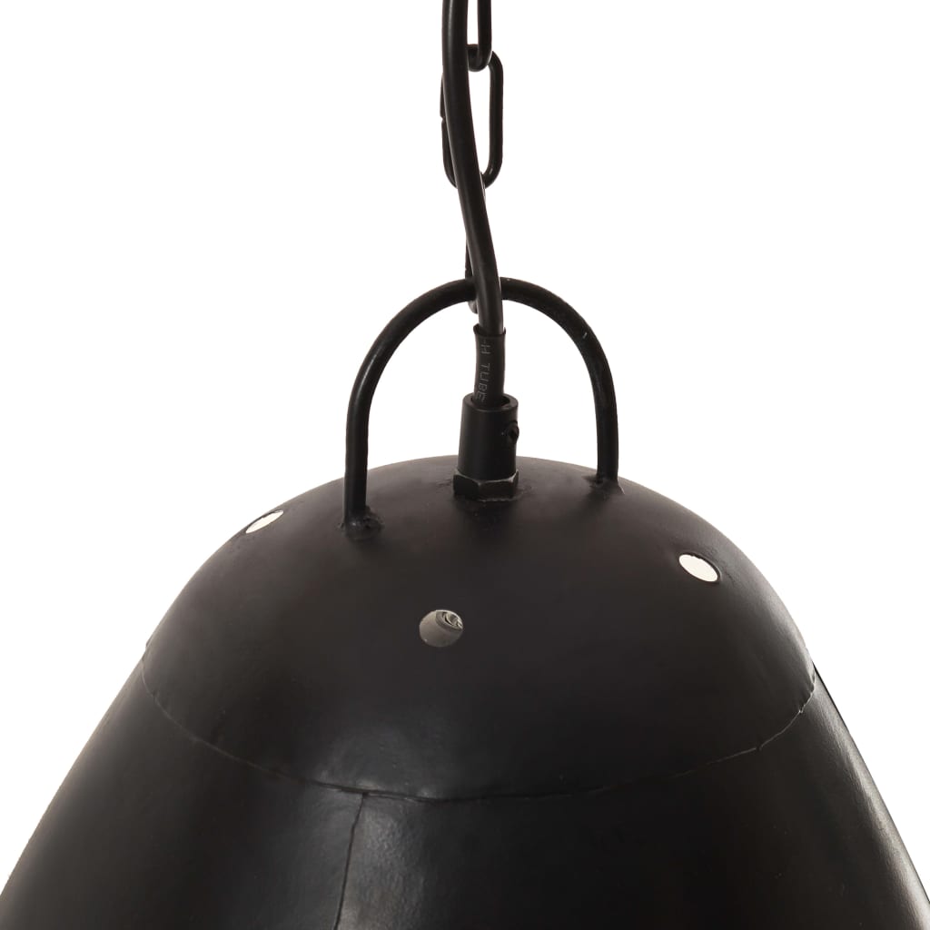 Hanglamp industrieel rond 25 W E27 32 cm zwart - AllerleiShop