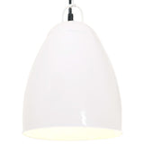 Hanglamp industrieel rond 25 W E27 32 cm wit - AllerleiShop